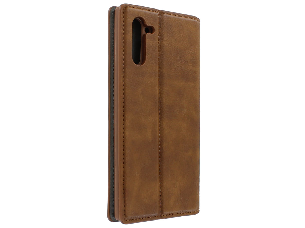 Magic Magnet Bookcase Bruin - Samsung Galaxy Note 10 hoesje