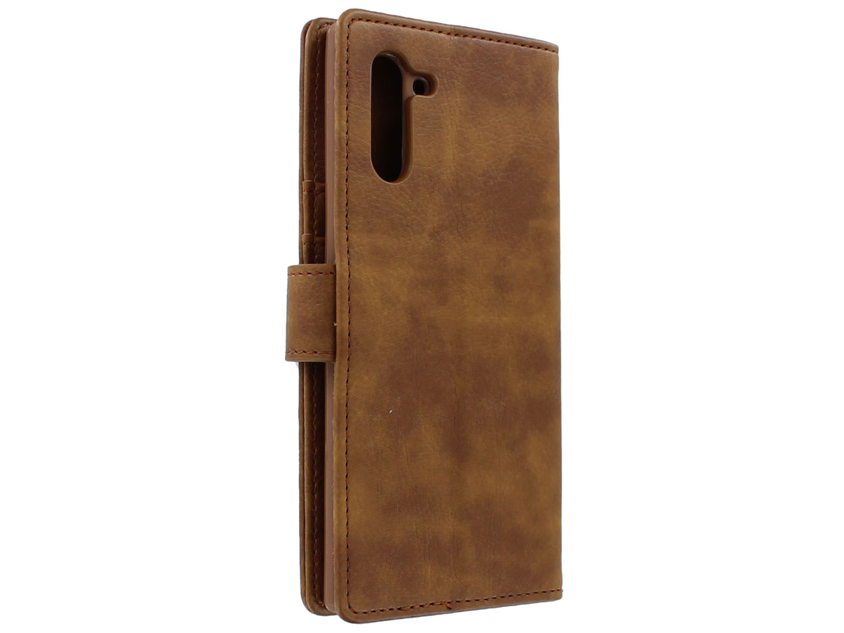 Classic Wallet BookCase Bruin - Samsung Galaxy Note 10 hoesje