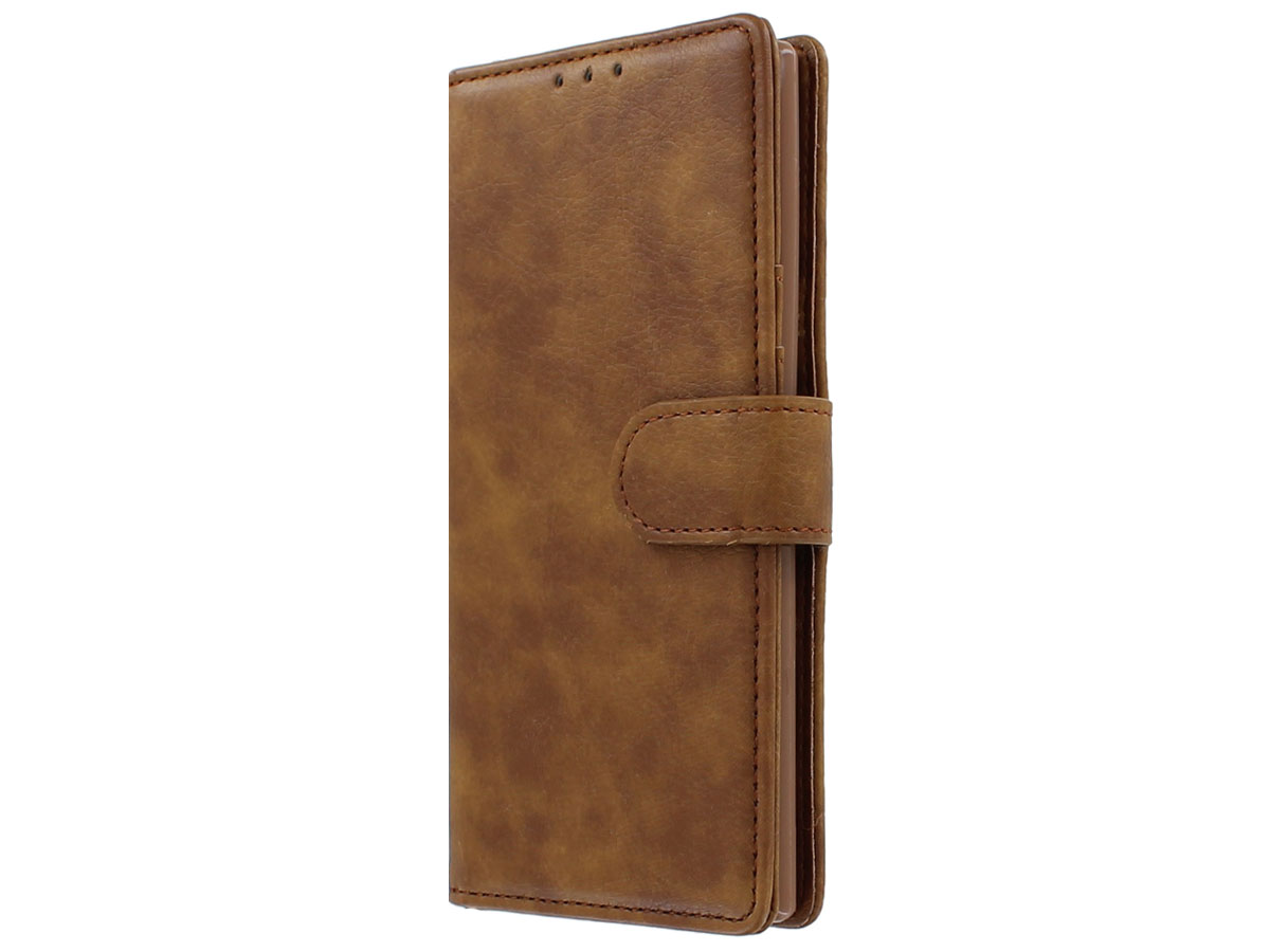 Classic Wallet BookCase Bruin - Samsung Galaxy Note 10 hoesje