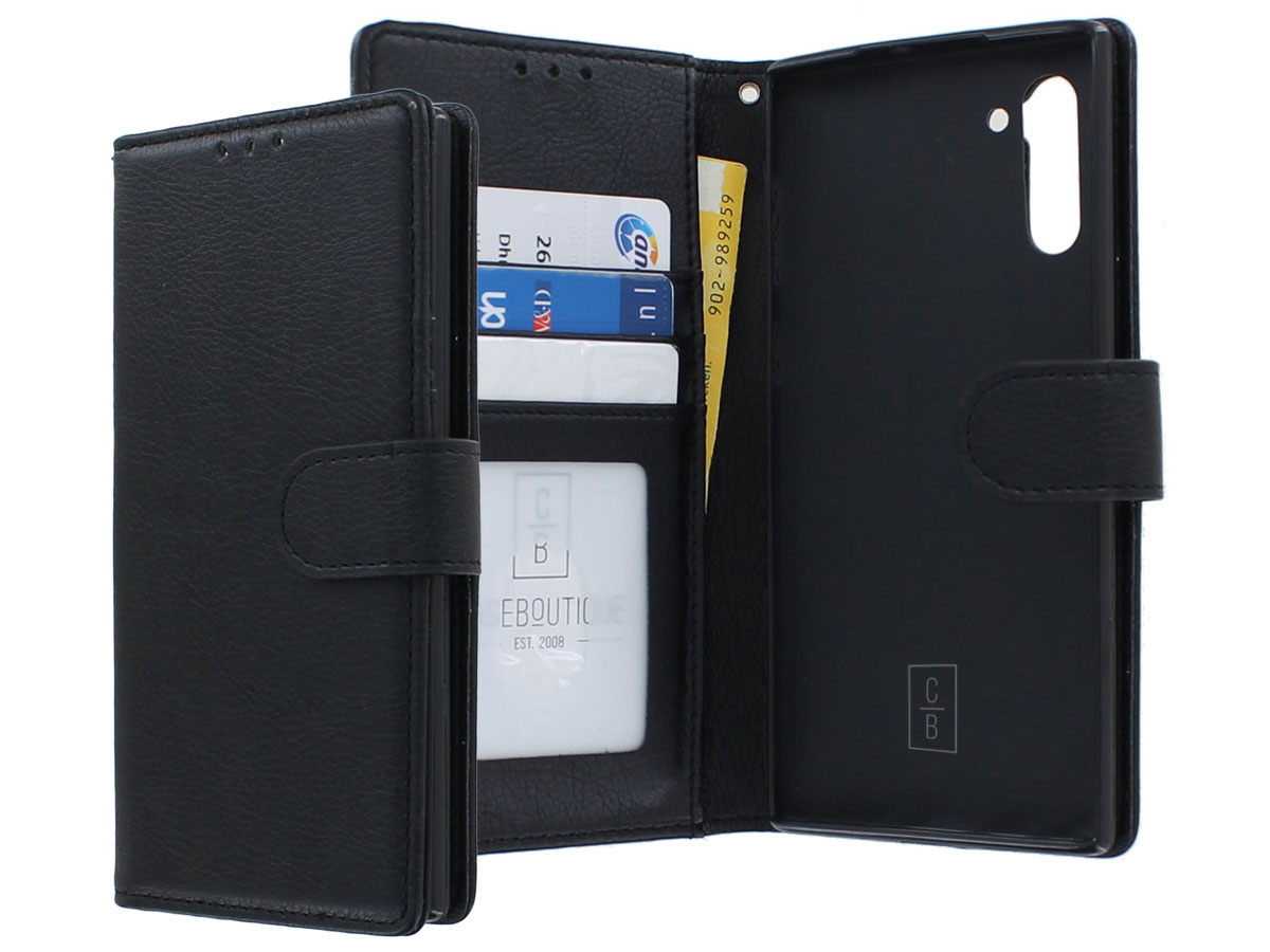 Classic Wallet BookCase Zwart - Samsung Galaxy Note 10 hoesje