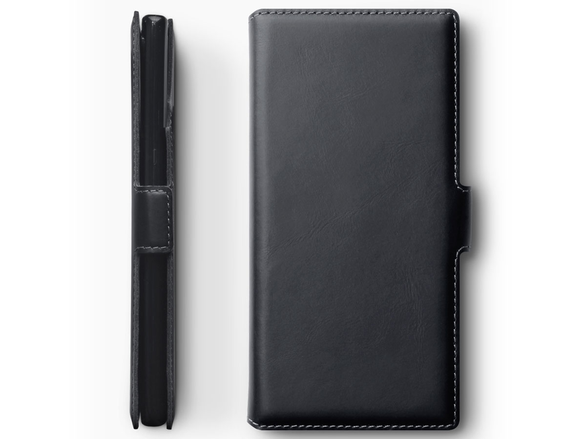 CaseBoutique Slim Book Zwart Leer - Samsung Galaxy Note 10+ hoesje