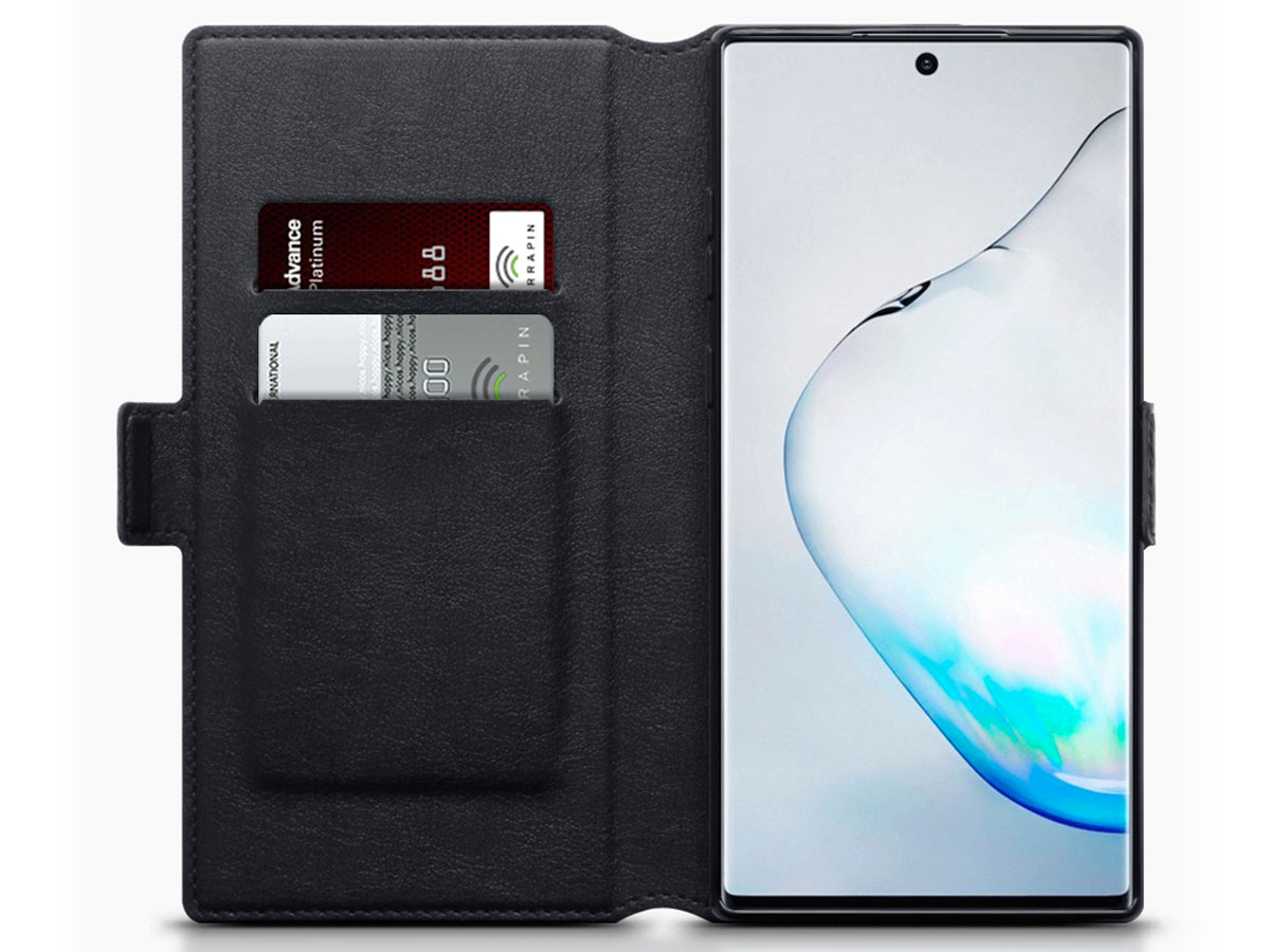 CaseBoutique Slim Bookcase Carbon - Samsung Galaxy Note 10+ hoesje