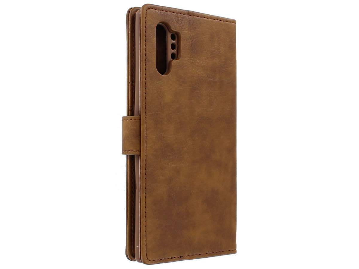 Classic Wallet BookCase Bruin - Samsung Galaxy Note 10+ hoesje