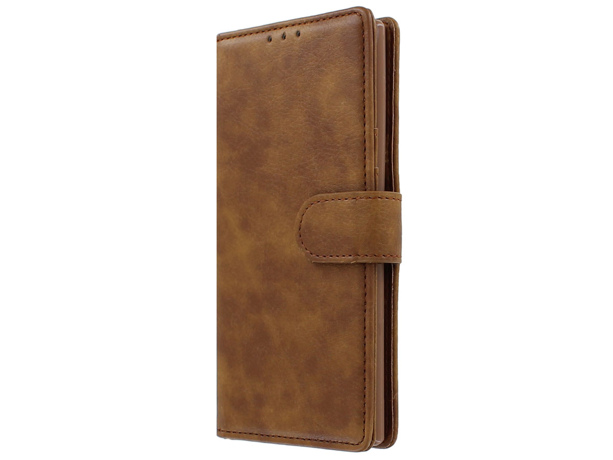 Classic Wallet BookCase Bruin - Samsung Galaxy Note 10+ hoesje