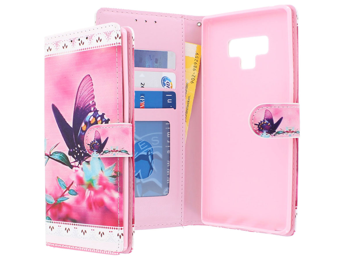 Butterfly Bookcase - Samsung Galaxy Note 9 hoesje