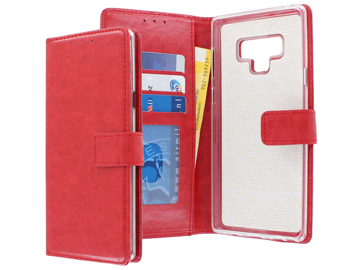 Bookcase Wallet Rood - Samsung Galaxy Note 9 hoesje