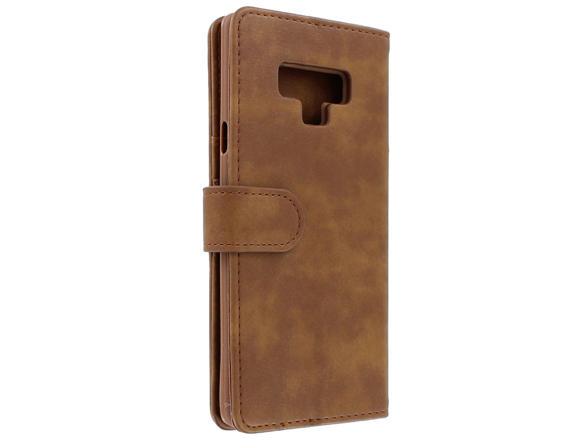 Zipper Book Case Bruin - Samsung Galaxy Note 9 hoesje