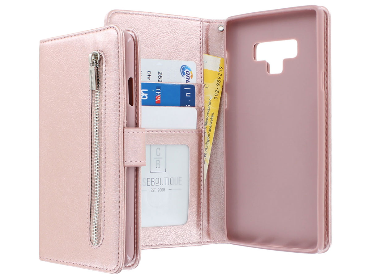 Zipper Book Case Rosé - Samsung Galaxy Note 9 hoesje
