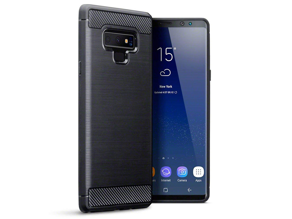 CaseBoutique Rugged Carbon Skin - Galaxy Note 9 hoesje