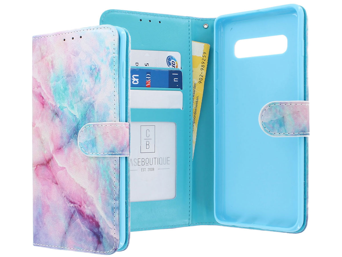 Marmer Bookcase Pastel - Samsung Galaxy S10 hoesje