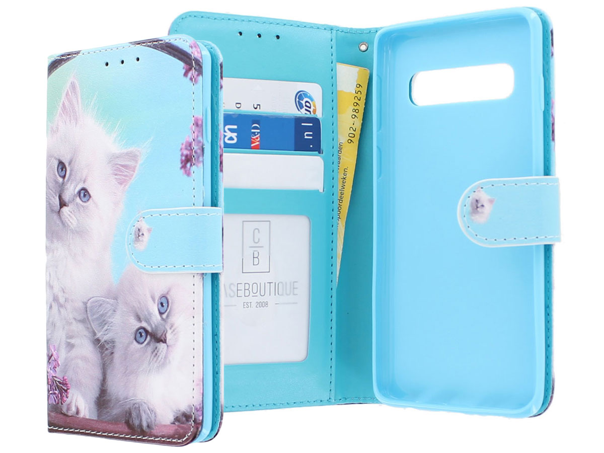 Poezen Katten Bookcase - Samsung Galaxy S10 hoesje