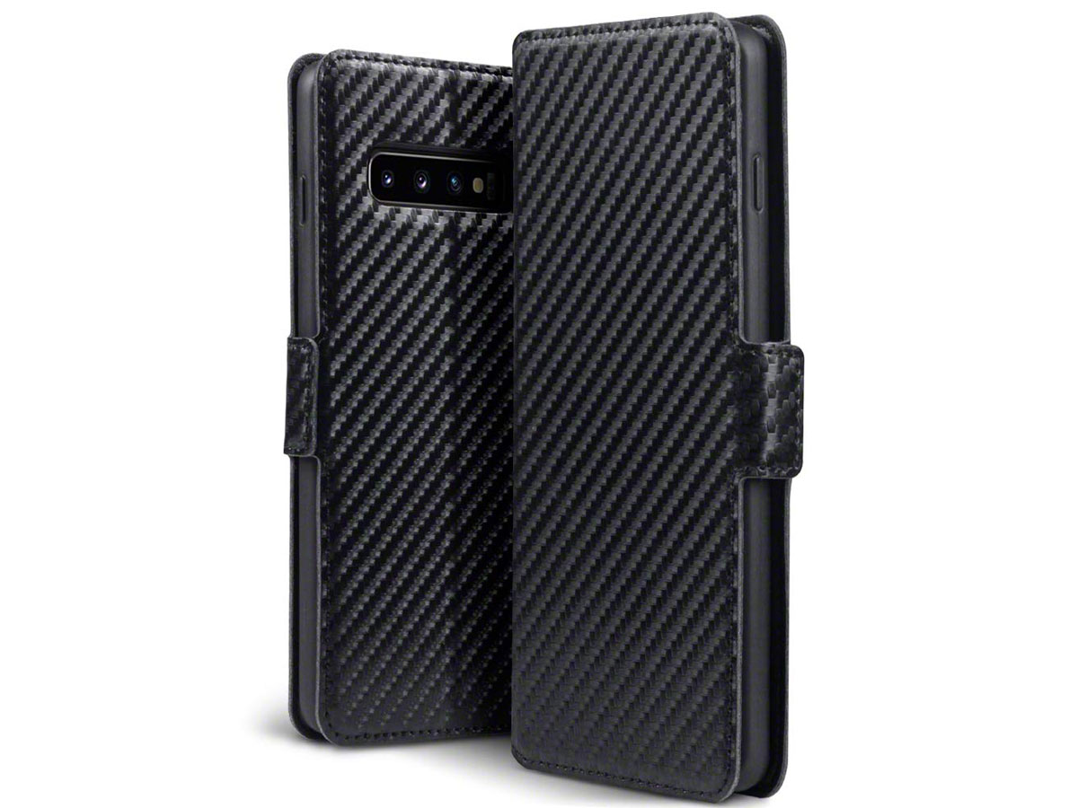 CaseBoutique Slim Wallet Case Carbon - Galaxy S10 hoesje