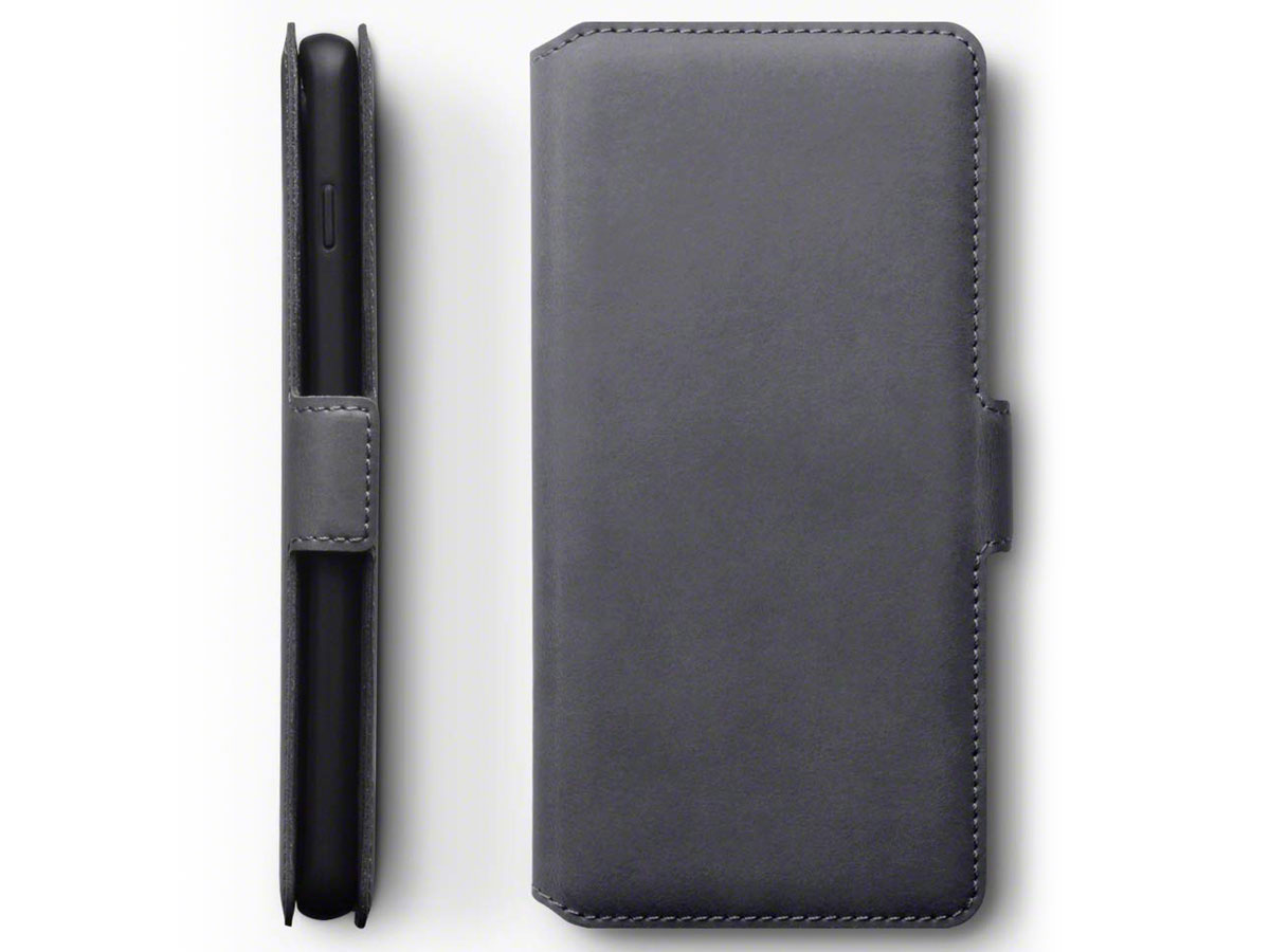 CaseBoutique Slim Wallet Case Grijs Leer - Galaxy S10 hoesje