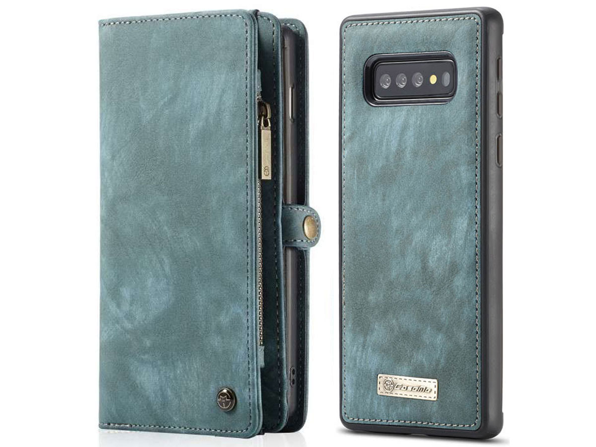 Renderen Leerling heilig CaseMe Samsung Galaxy S10 Hoesje Portemonnee Case Blauw