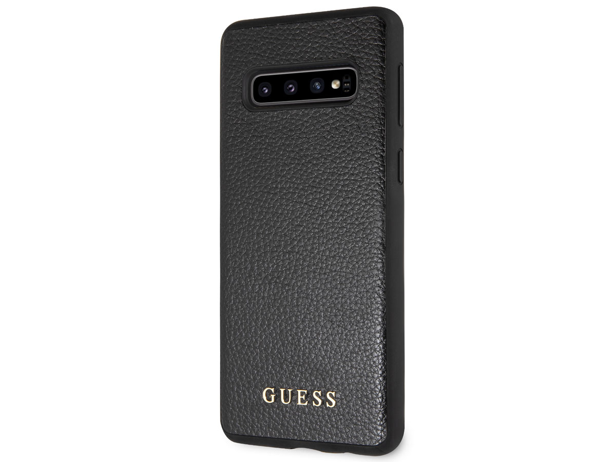 Guess Iridescent Case Zwart - Samsung Galaxy S10 hoesje