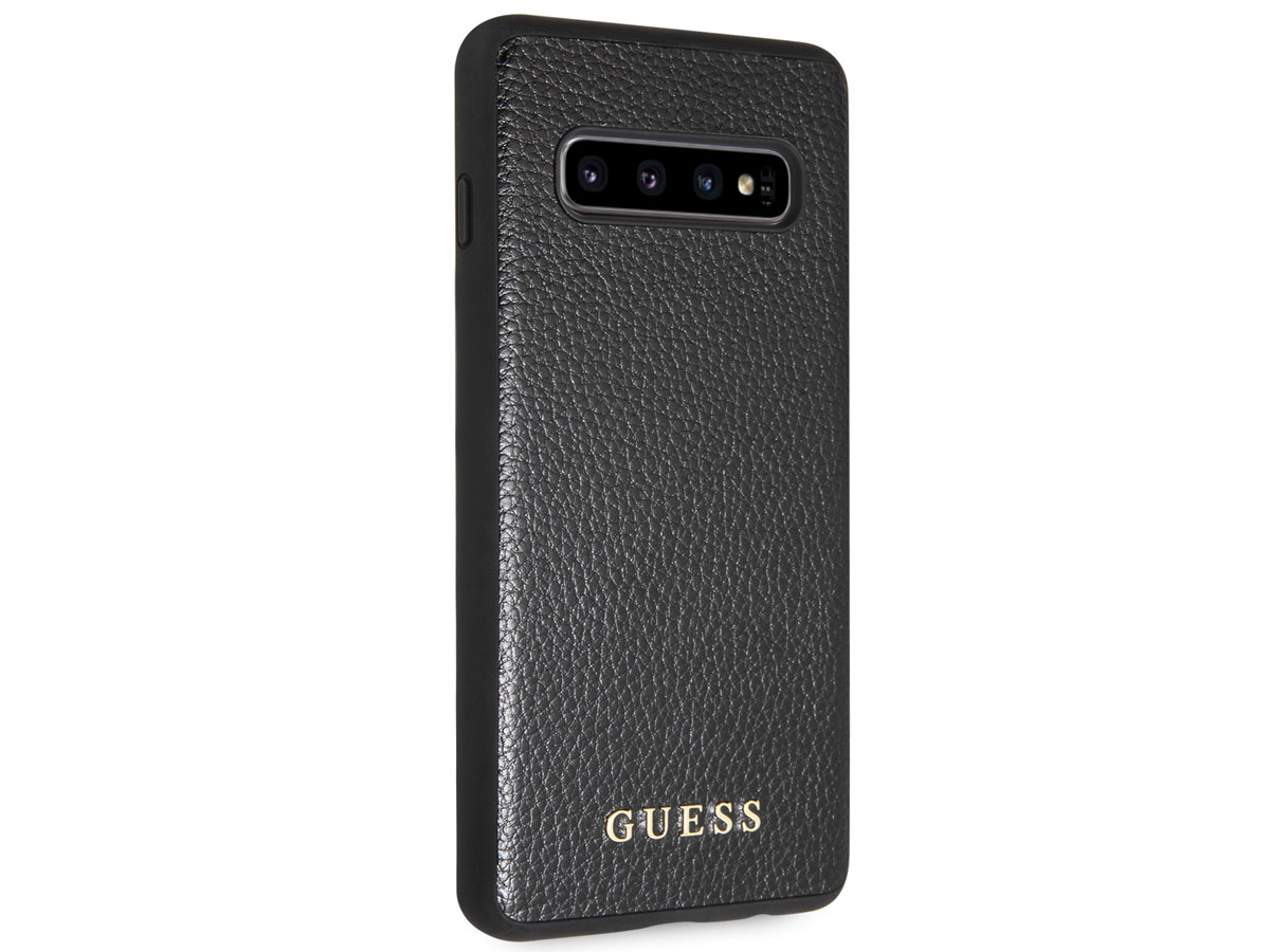 Guess Iridescent Case Zwart - Samsung Galaxy S10 hoesje
