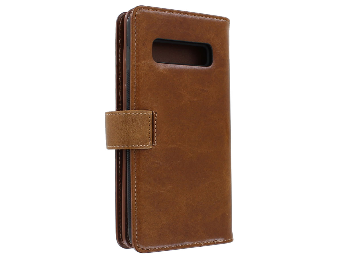 Pierre Cardin True Wallet Case Cognac Leer - Galaxy S10 hoesje