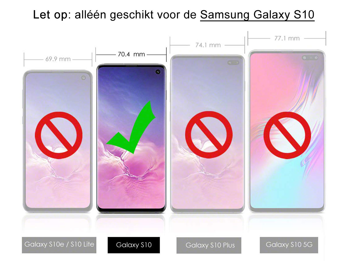 CaseMe 2in1 Wallet Ritsvak Case Rood - Samsung Galaxy S10 Hoesje