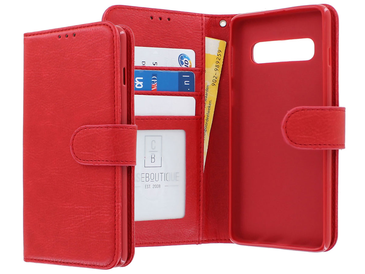 Book Case Mapje Rood - Samsung Galaxy S10+ hoesje
