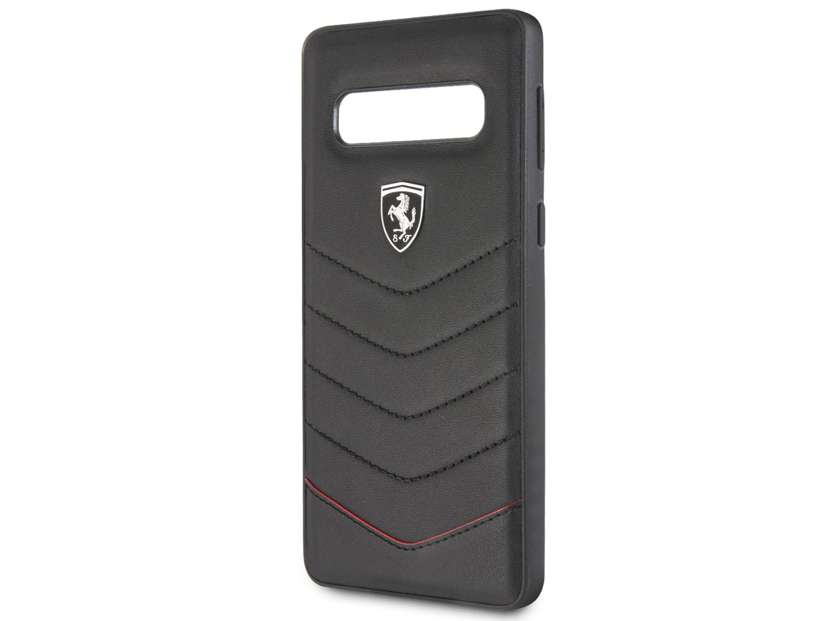 Ferrari Quilted Leather Case - Samsung Galaxy S10+ Hoesje Leer