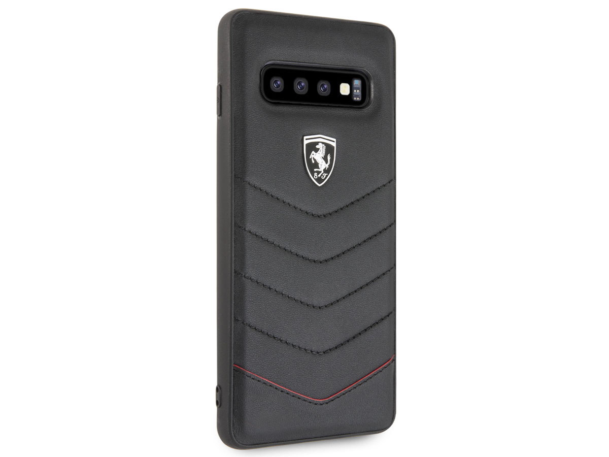 Ferrari Quilted Leather Case - Samsung Galaxy S10+ Hoesje Leer