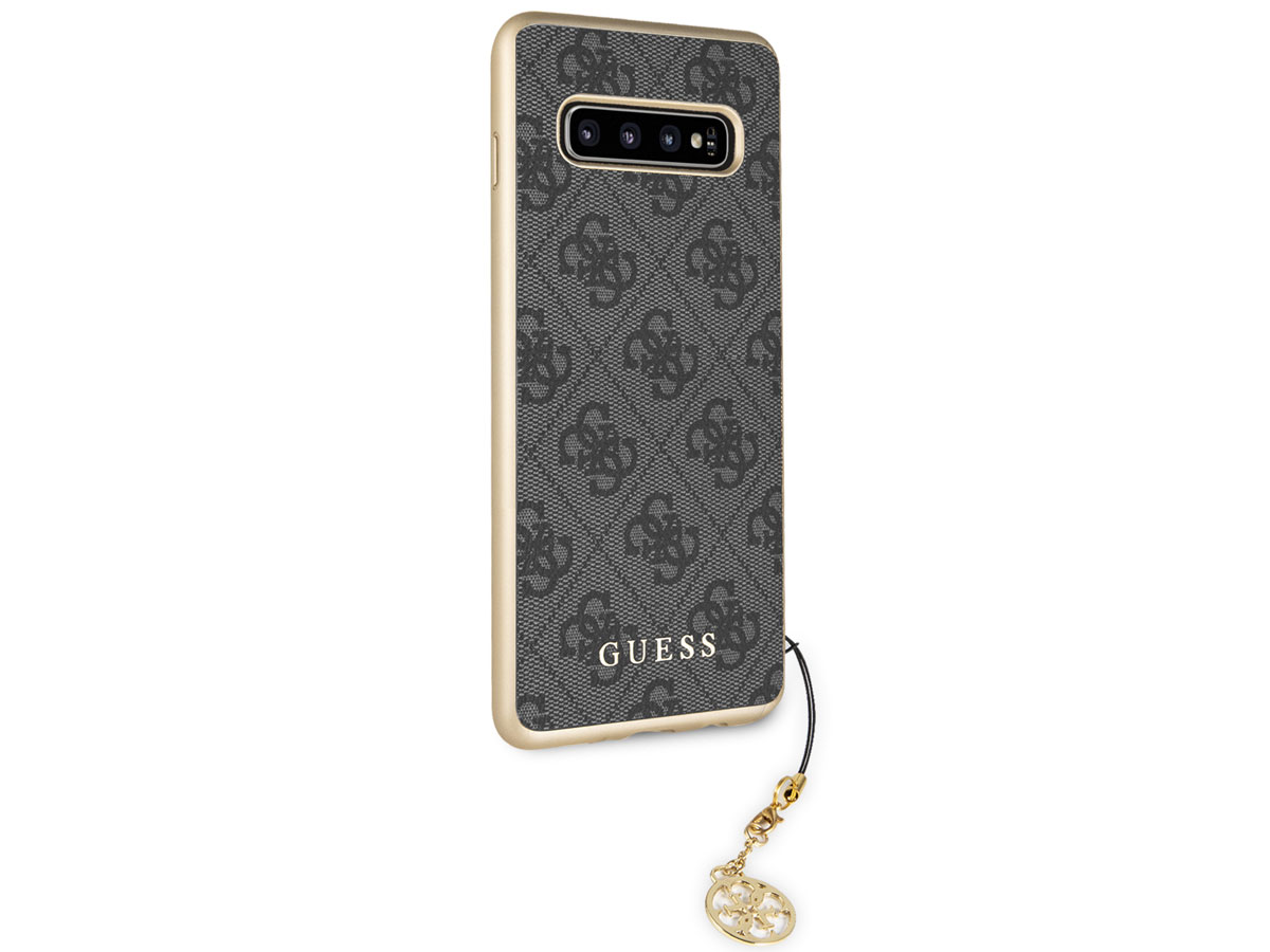 Guess Monogram Charm Case Grijs - Samsung Galaxy S10+ hoesje