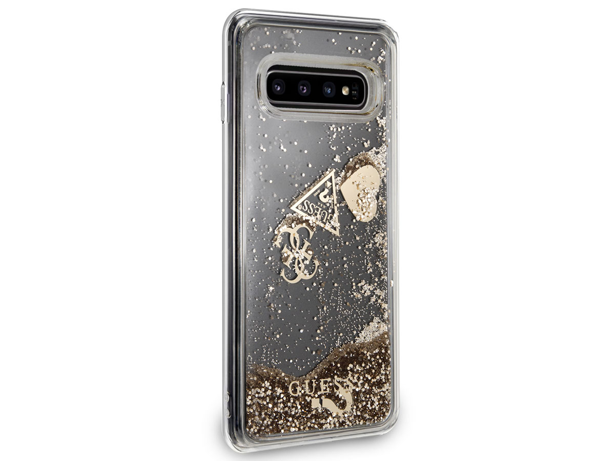 Guess Charms Liquid Glitter Case - Samsung Galaxy S10+ hoesje