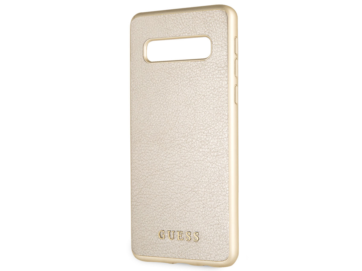 Guess Iridescent Case Goud - Samsung Galaxy S10+ hoesje