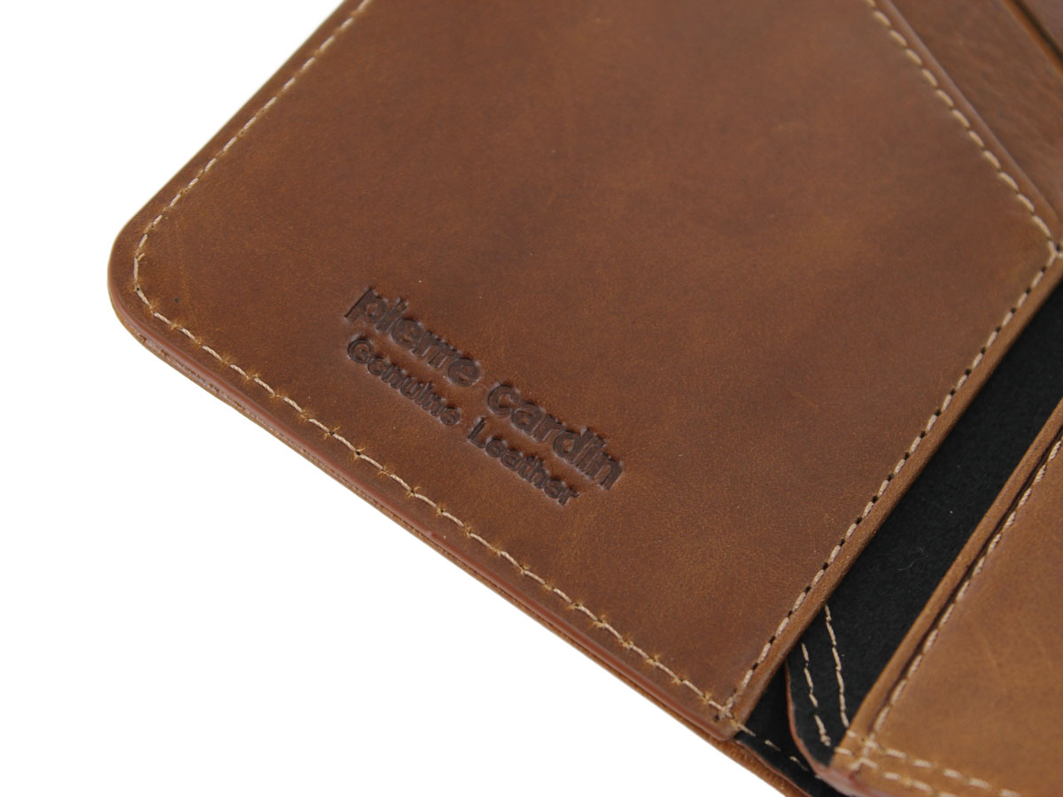 Pierre Cardin True Wallet Case Cognac Leer - Galaxy S10+ hoesje