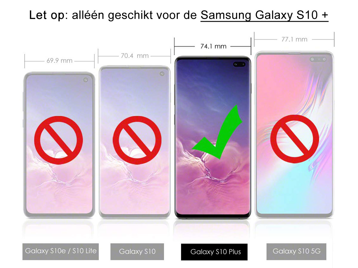Book Case Rits Mapje Rosé - Samsung Galaxy S10+ hoesje