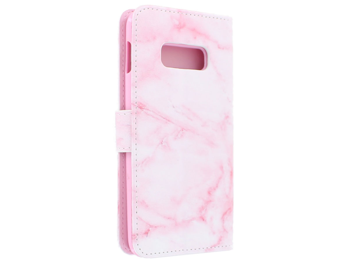 Marmer Bookcase Roze - Samsung Galaxy S10e hoesje