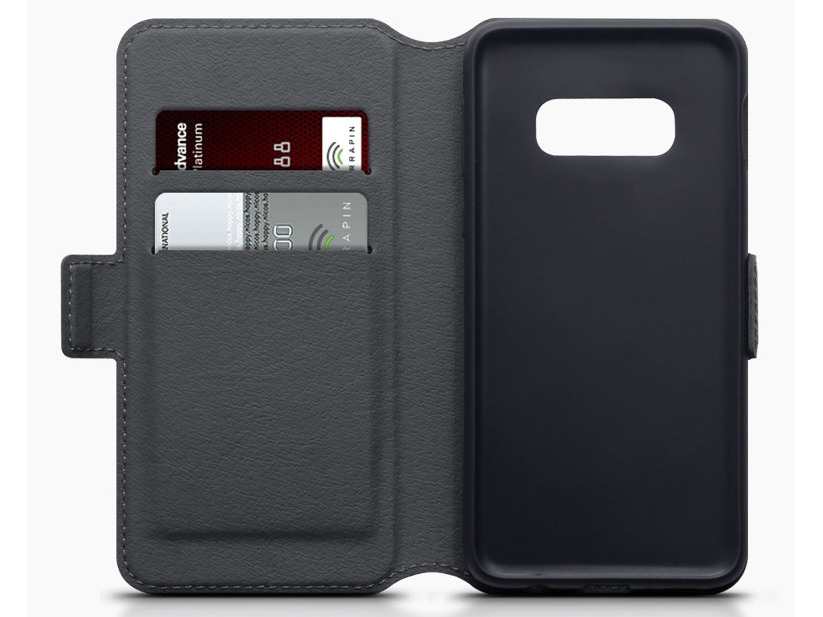 CaseBoutique Wallet Case Grijs Leer - Galaxy S10e hoesje