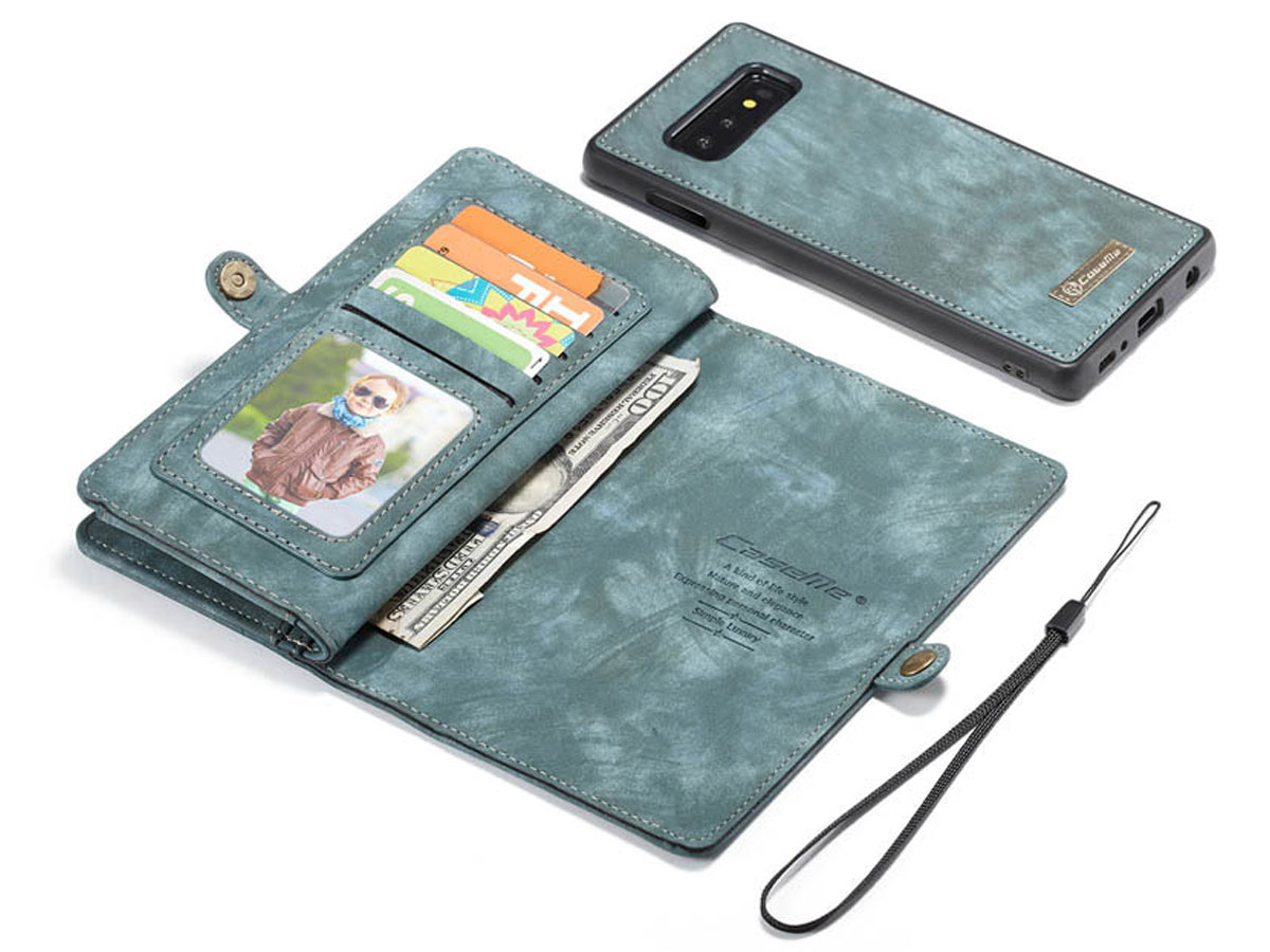 CaseMe 2in1 Wallet Ritsvak Case Blauw - Samsung Galaxy S10e Hoesje