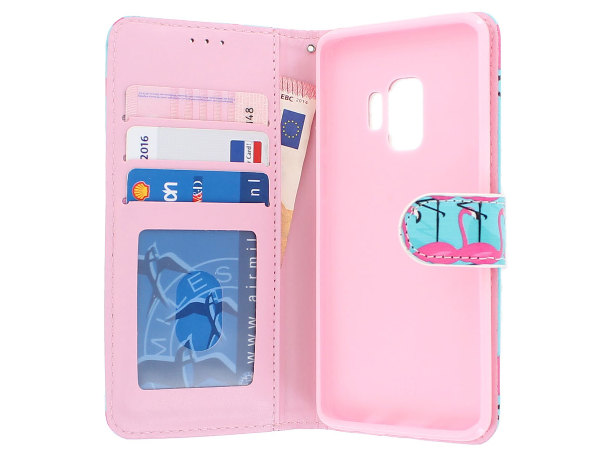 Flamingo Bookcase Wallet - Samsung Galaxy S9 hoesje