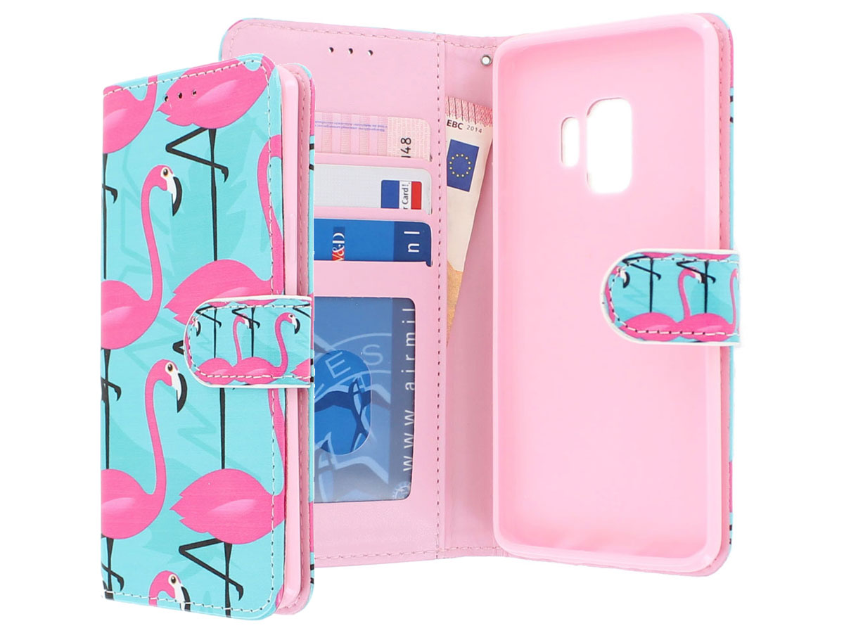 Flamingo Bookcase Wallet - Samsung Galaxy S9 hoesje