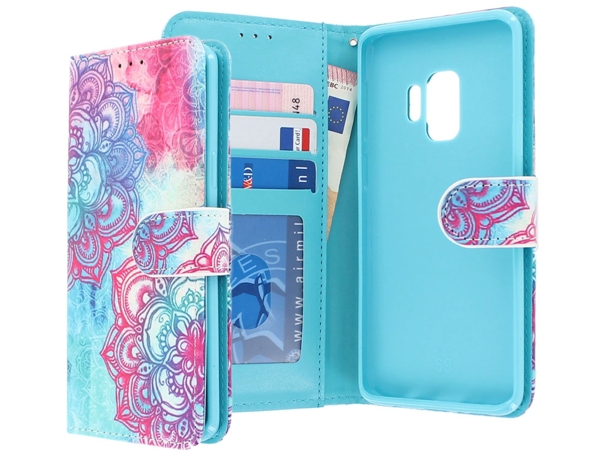 Mandala Bookcase Wallet - Samsung Galaxy S9 hoesje
