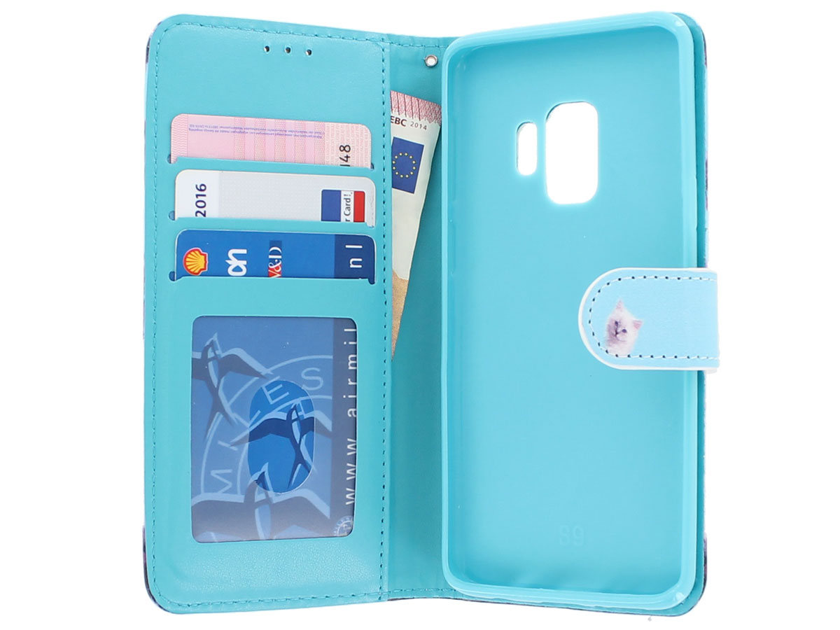 Poezen Bookcase Wallet - Samsung Galaxy S9 hoesje