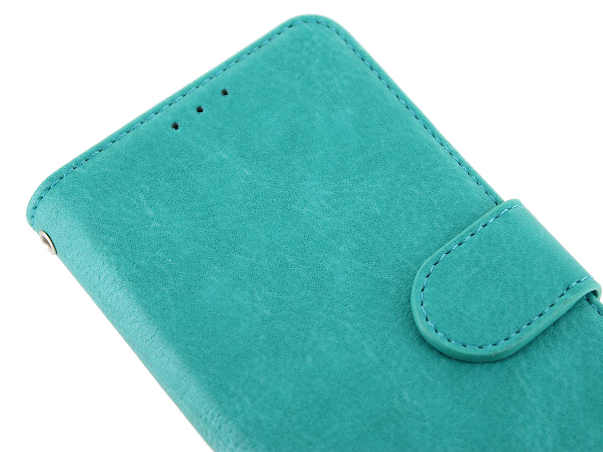 Bookcase Deluxe Turquoise - Samsung Galaxy S9 hoesje