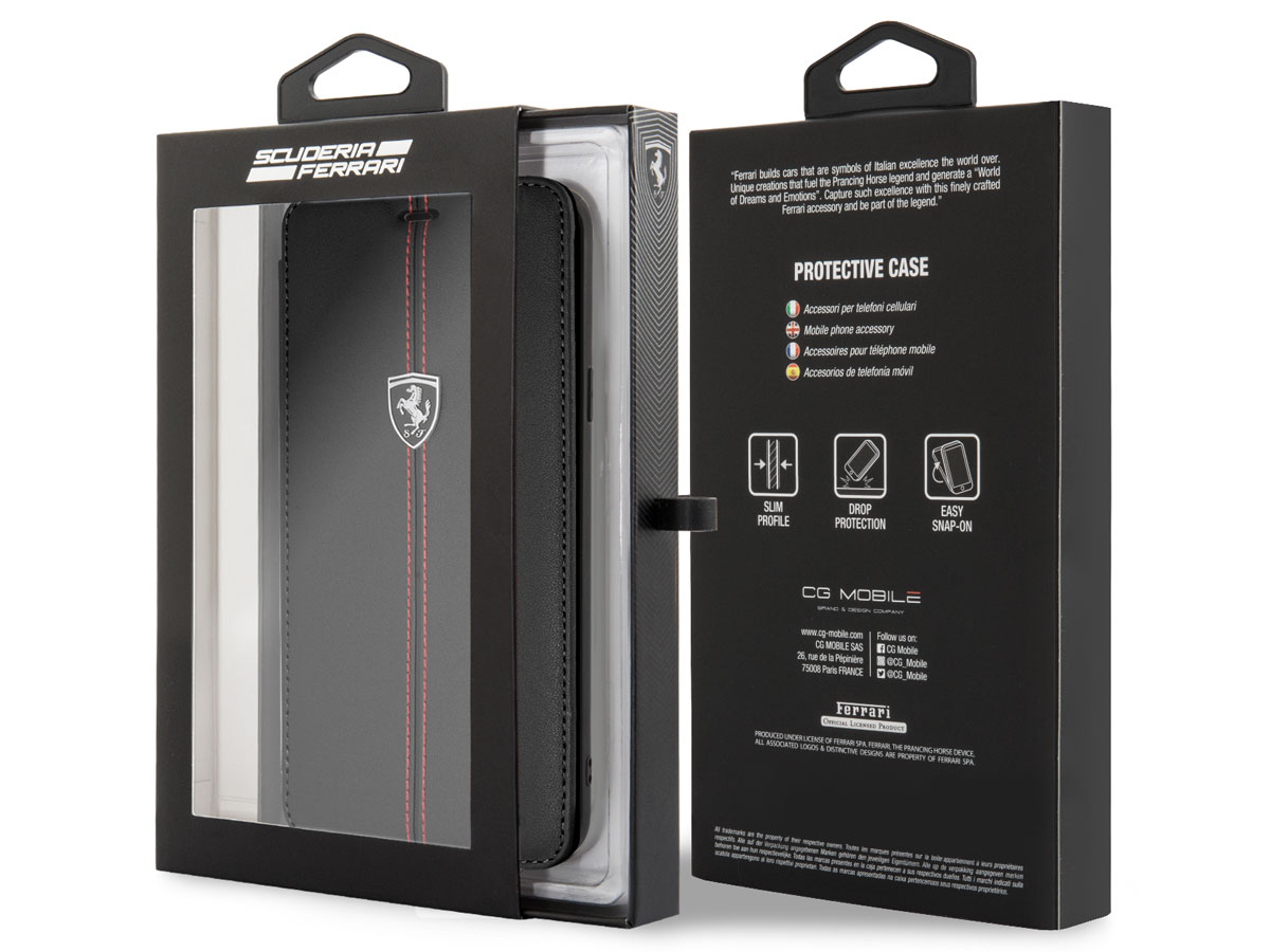 Ferrari Leather Bookcase - Samsung Galaxy S9 Hoesje