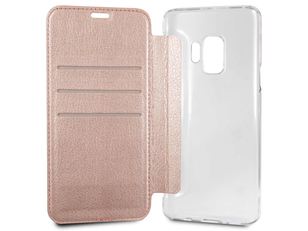 Guess Iridescent Bookcase Rosé - Galaxy S9 hoesje