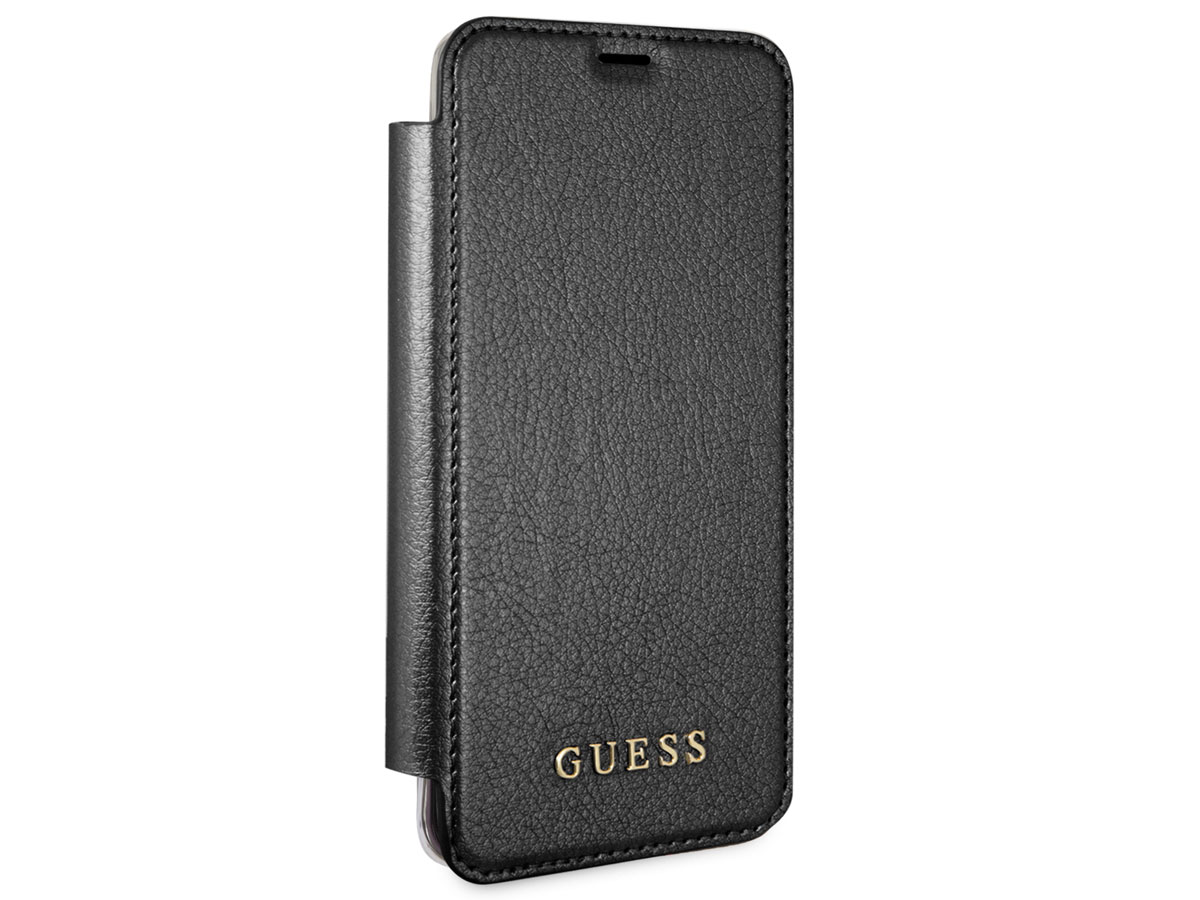 Guess Iridescent Bookcase Zwart - Galaxy S9 hoesje