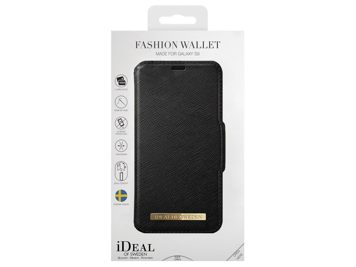 iDeal of Sweden Fashion Wallet Zwart - Galaxy S9 hoesje