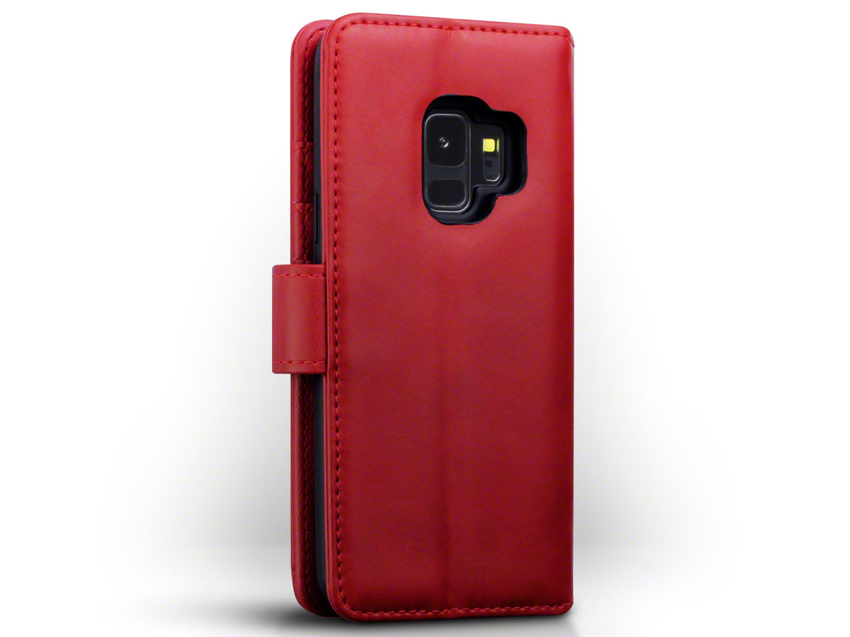 CaseBoutique Case Rood Leer - Samsung Galaxy S9 hoesje