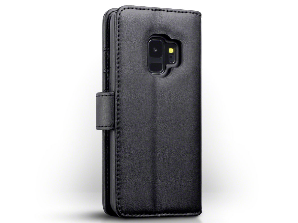 CaseBoutique Case Zwart Leer - Samsung Galaxy S9 hoesje