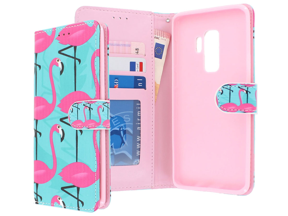 Flamingo Bookcase Wallet - Samsung Galaxy S9+ hoesje