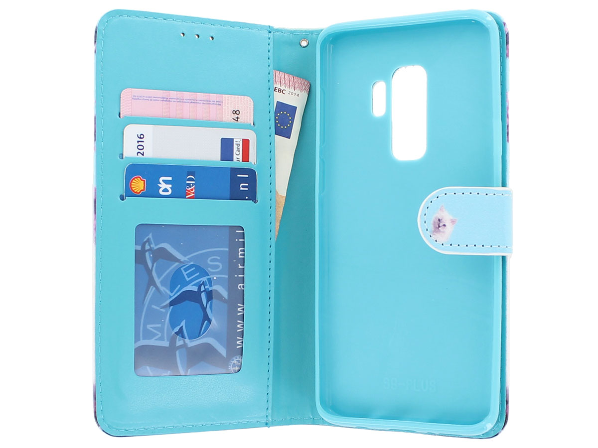 Poezen Bookcase Wallet - Samsung Galaxy S9+ hoesje