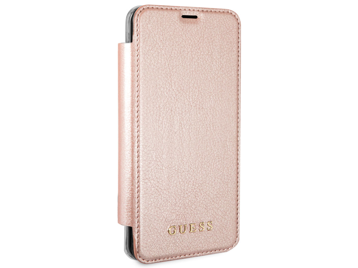 Guess Iridescent Bookcase Rosé - Galaxy S9+ hoesje