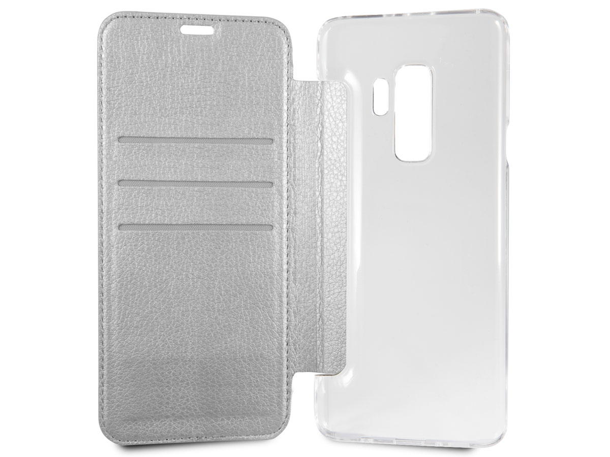 Guess Iridescent Bookcase Zilver - Galaxy S9+ hoesje