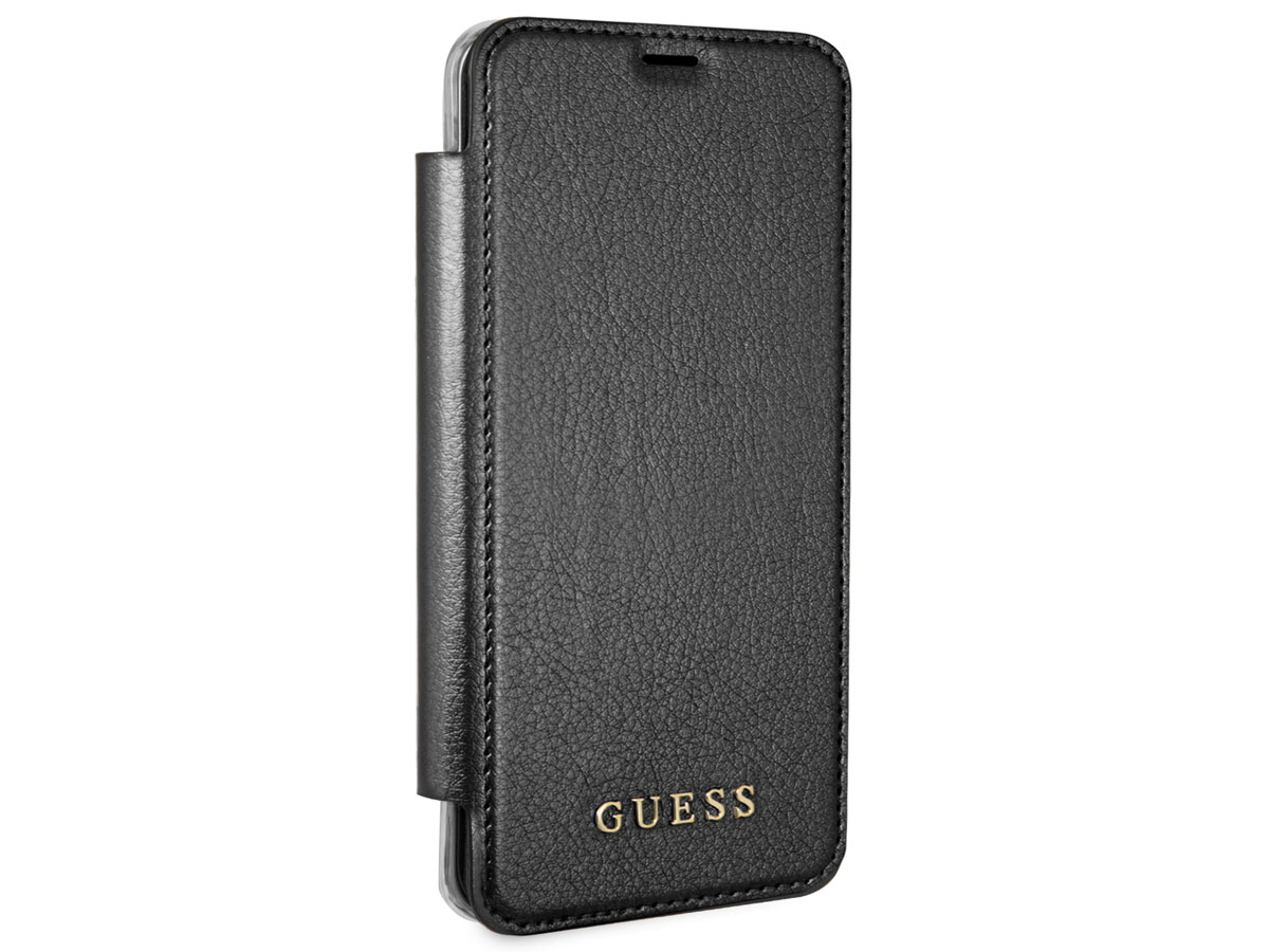 Guess Iridescent Bookcase Zwart - Galaxy S9+ hoesje