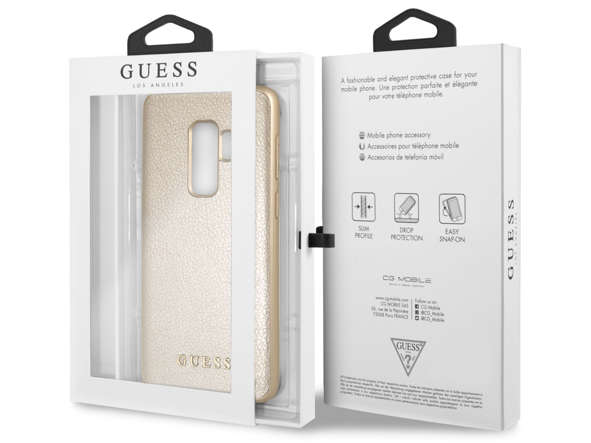 Guess Iridescent Case Goud - Samsung Galaxy S9+ hoesje